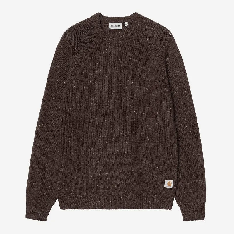 Carhartt WIP Heren Anglistic Trui | Gespikkelde Tabak