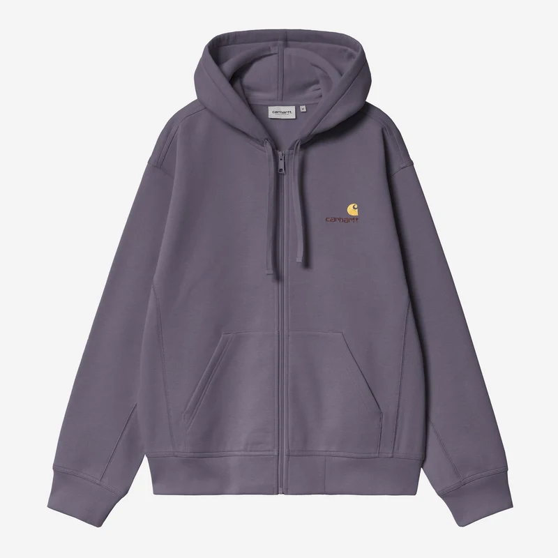 Carhartt WIP Heren capuchon American Script Jas | Schaduwpaars
