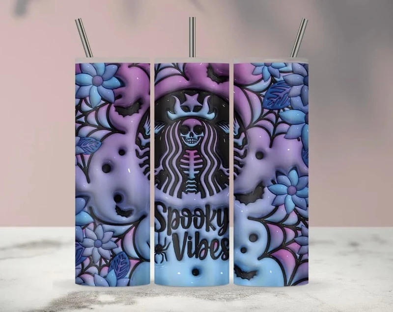 SPOOKY VIBES TUMBLER CUP