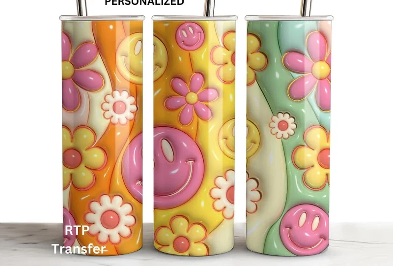 SMILEY PUFFY TUMBLER CUP