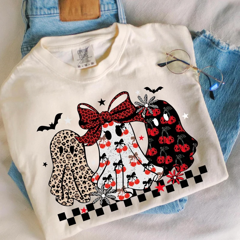 THREE GHOST TEE OR CREW