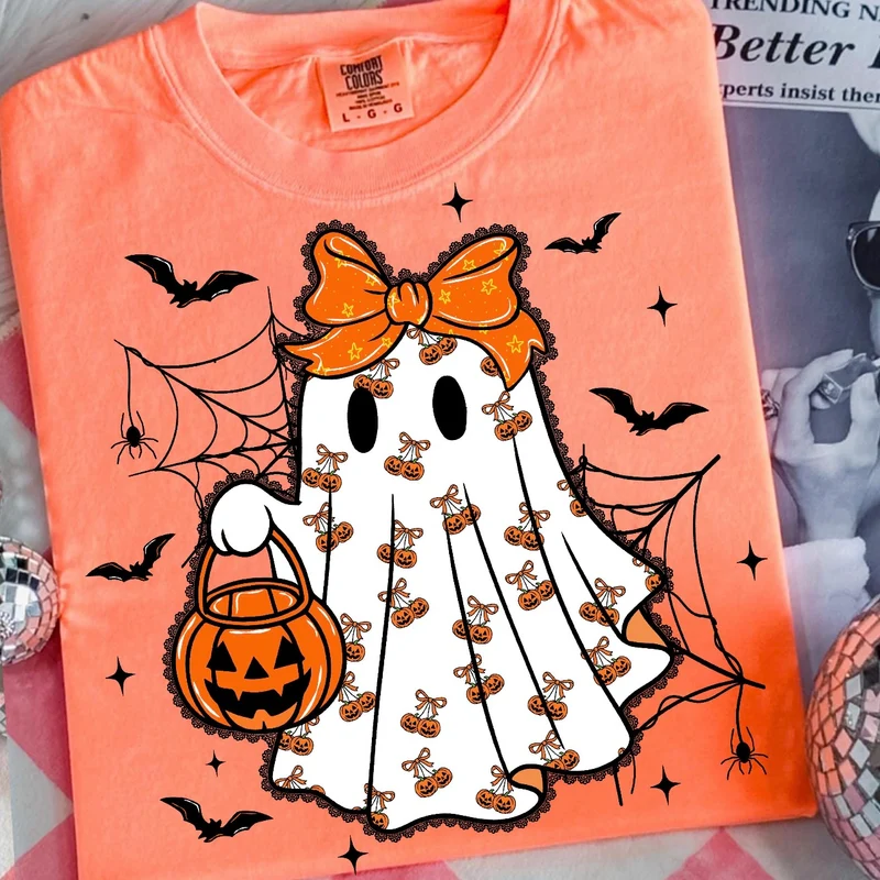 CUTE GHOST TEE OR CREW