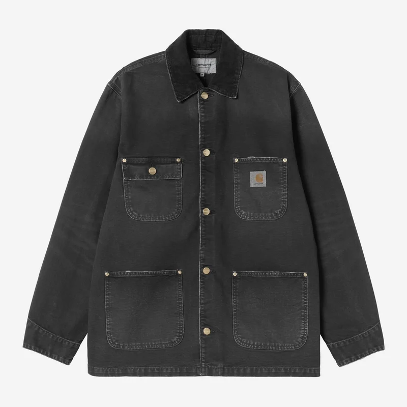 Carhartt WIP OG Chore-jas voor heren | Zwart met destroy wash-effect