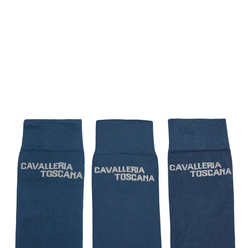 Cavalleria Toscana Jacquard Logo Socks - 3 Pack