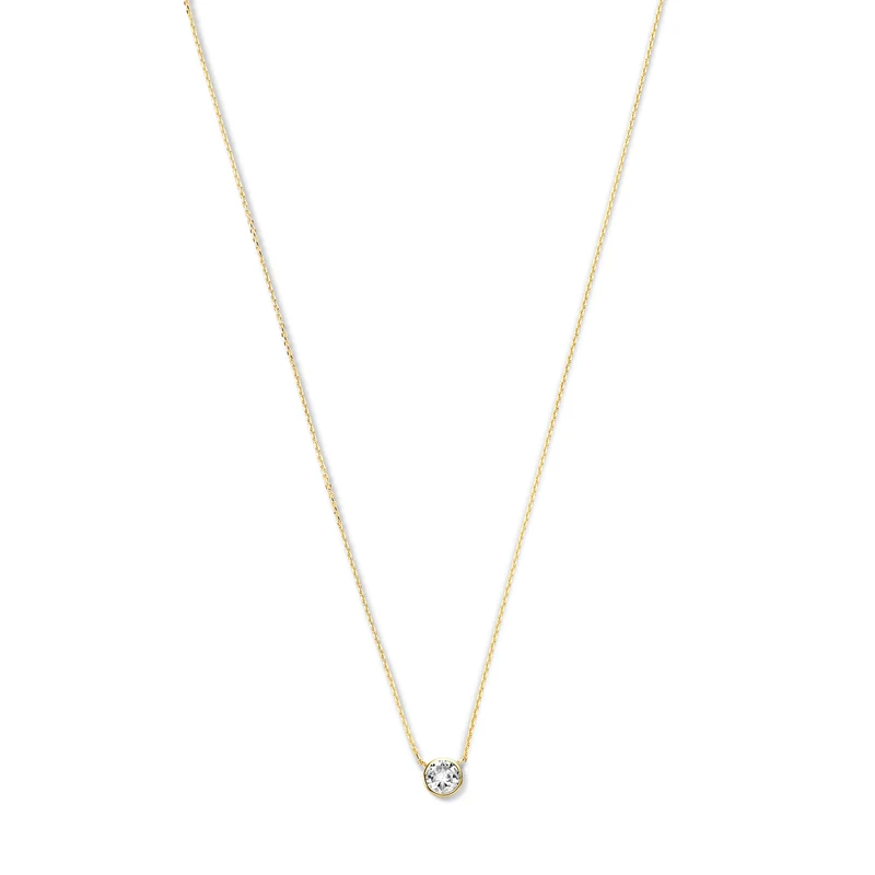 Violet Hamden Venus 925 Sterling Zilveren Gold Plated Ketting met Geboortesteen VH340010-JUL