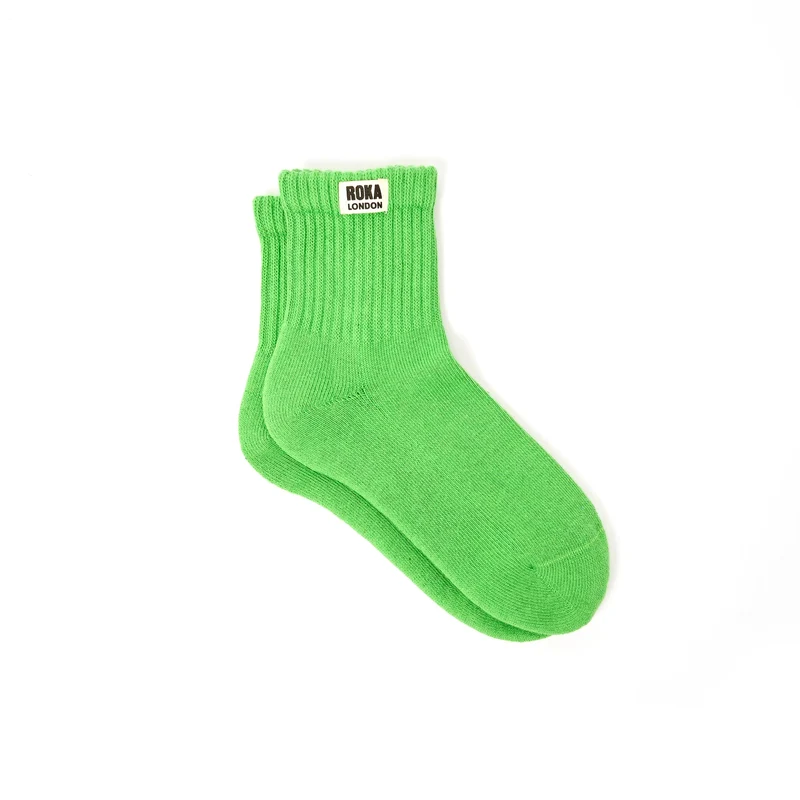 ROKA Windsor biologisch katoenen crew sokken | Online Lime