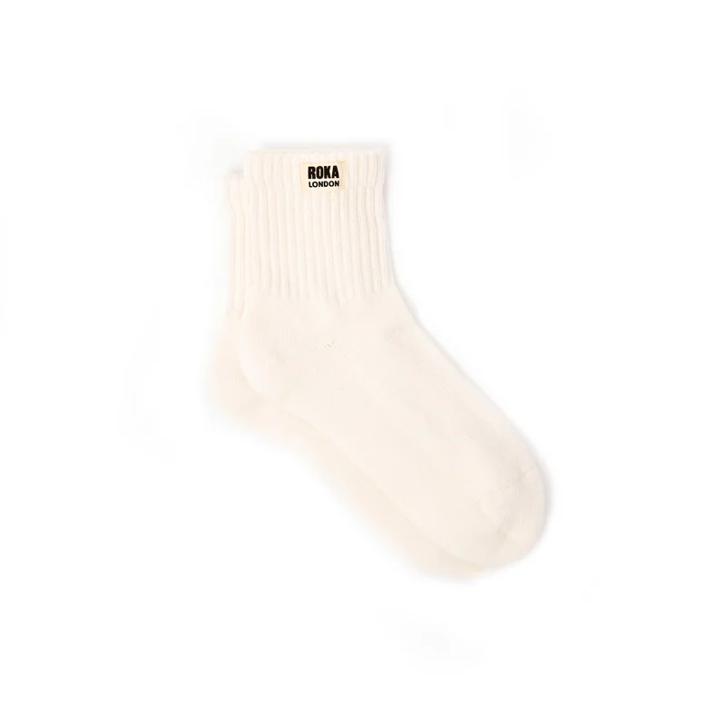 ROKA Windsor biologisch katoenen crew sokken | Marshmallow