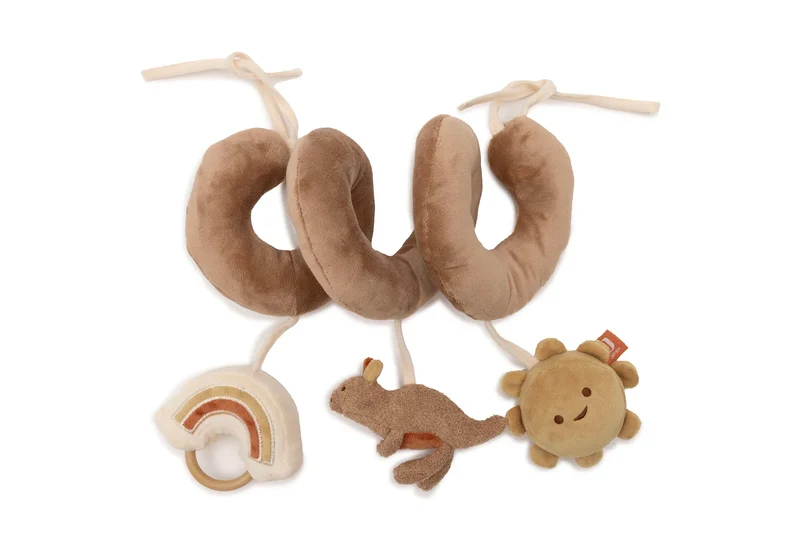 Jollein - Activity Spiral – Kangaroots | Zachte Activiteitenspiraal voor Kinderwagen, Autostoel & Wieg