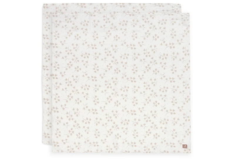 Jollein - Swaddle Muslin 115×115 cm – Leafy Dreams (2‑Pack) | Extra Grote Hydrofiele Doeken voor Baby’s