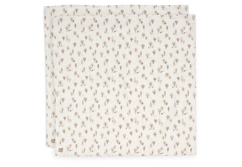 Jollein - Swaddle Muslin 115×115 cm – Tiny Park (2‑Pack) | Extra Grote Hydrofiele Doeken voor Baby’s