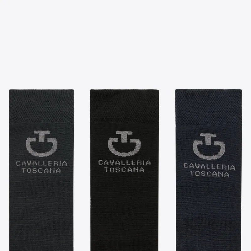 Cavalleria Toscana Jacquard Logo Socks - 3 Pack