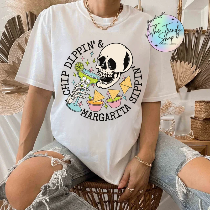 CHIP DIPPIN TEE OR CREW
