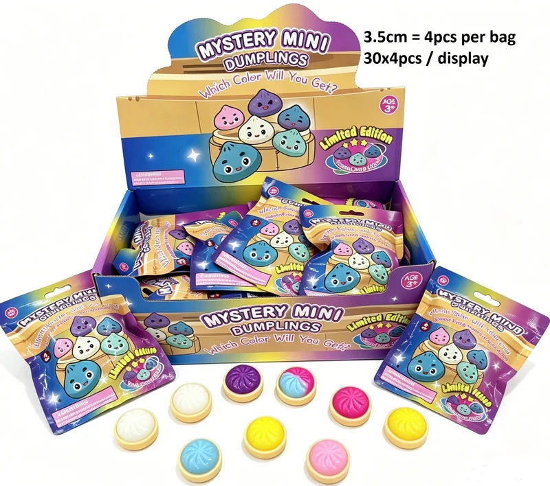 Squishy - Squishy Dumplings Mystery Set 4 Stuk