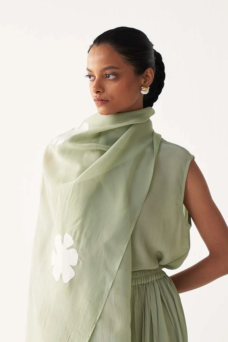 Floral Applique Scarf
