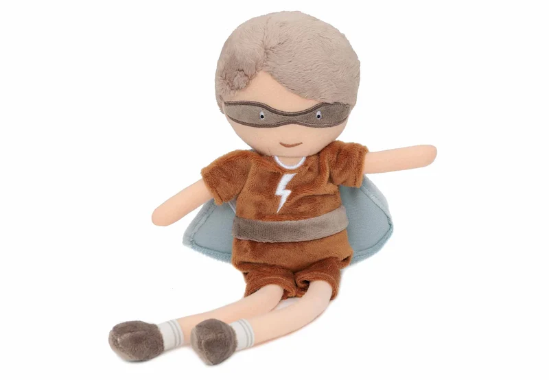 Jollein - Knuffel Doll Superhero Dave| Zachte Knuffel voor Baby’s & Peuters