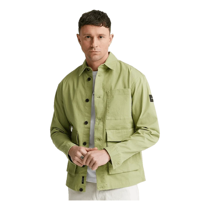 Calvin Klein Twill Overshirt Sage