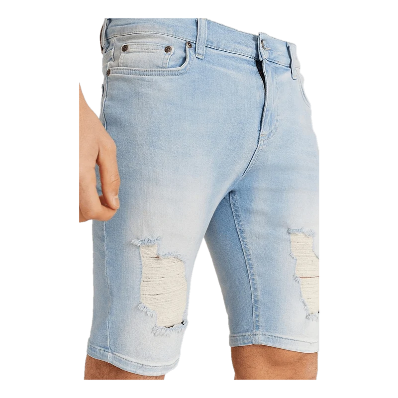 Distressed Denim Shorts Wash