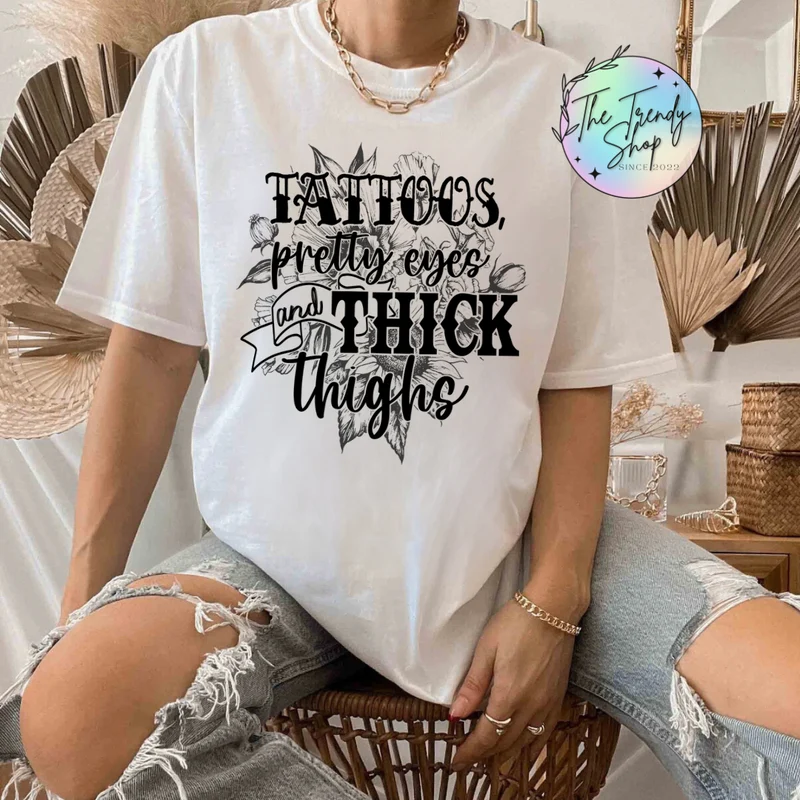 TATTOOS PRETTY EYES TEE OR CREW