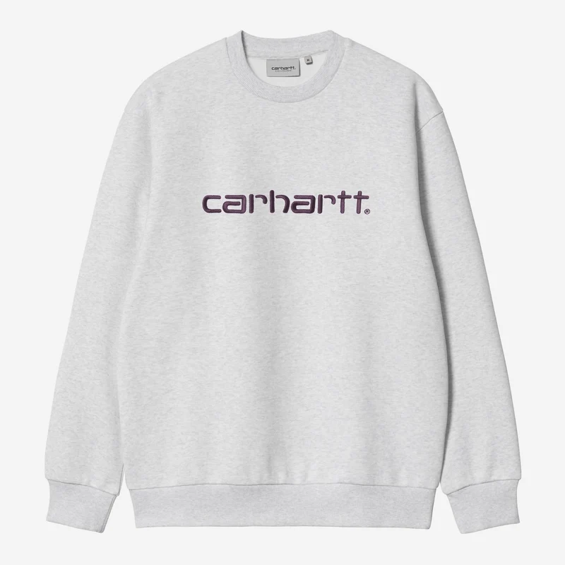 Carhartt WIP HEREN Carhartt Sweatshirt | Ash Heather Cozy Purple