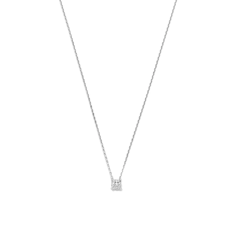Isabel Bernard De la Paix Hanaé 14 karaat witgouden collier | diamant 0.08 ct | IBD350009