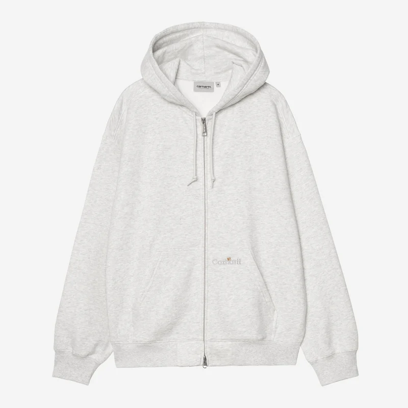 Carhartt WIP Herenhoodie WIP Label Sweatjack | Ash Heather