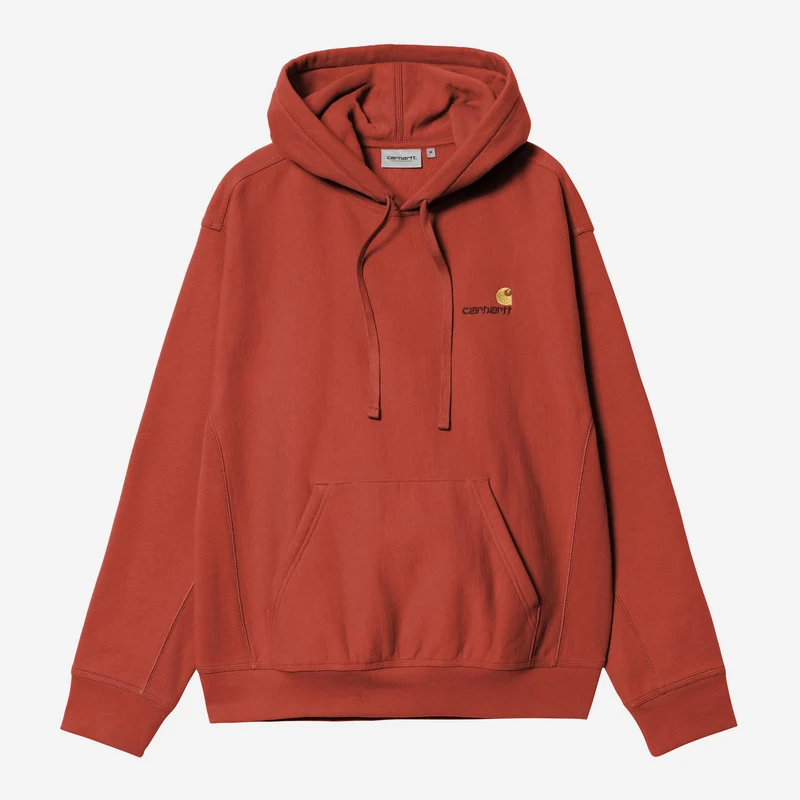 Carhartt WIP HEREN American Script Hoodie | Oxide Rood