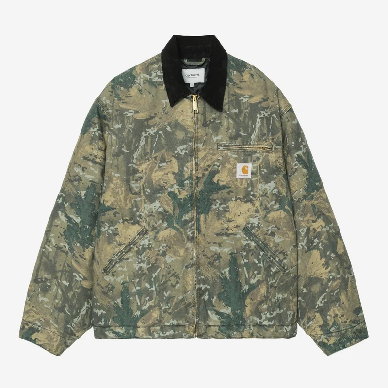 Carhartt WIP HEREN OG Detroit Jas | Camouflage Combi Groen