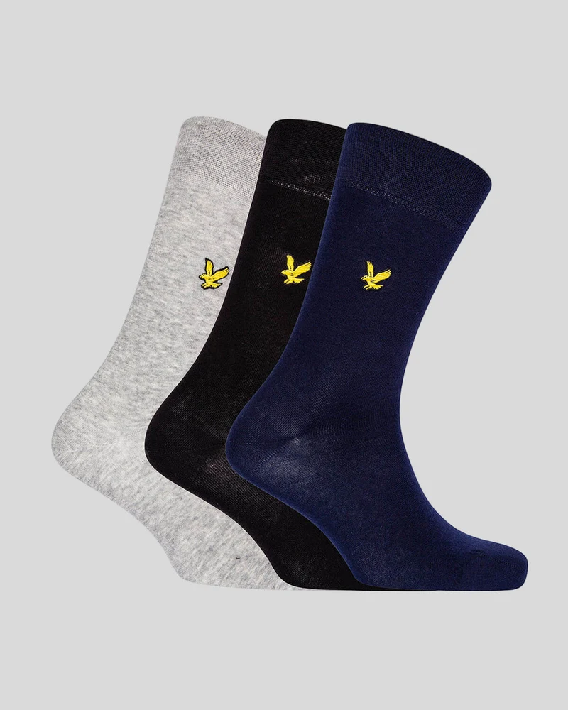 Lyle & Scott Herensokken van Angus | 3-pack | Gemengd