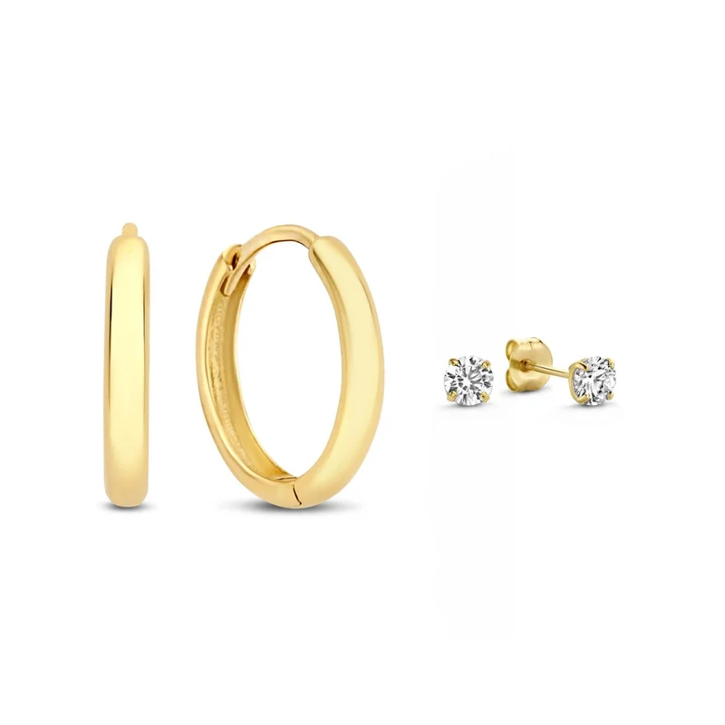 Isabel Bernard Cadeau d'Isabel 14 Karaat Gouden Oorbellen Set IB90151