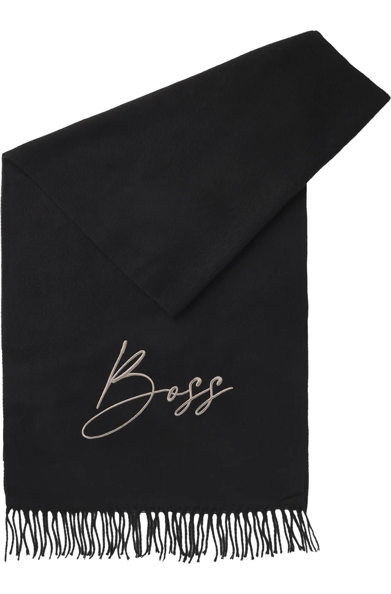 BOSS Equestrian Soft Scarf Logo