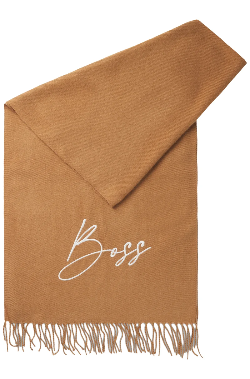 BOSS Equestrian Soft Scarf Logo