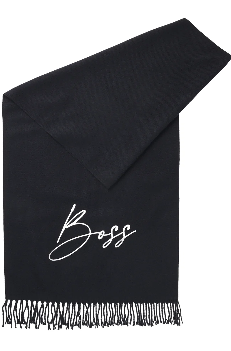 BOSS Equestrian Soft Scarf Logo