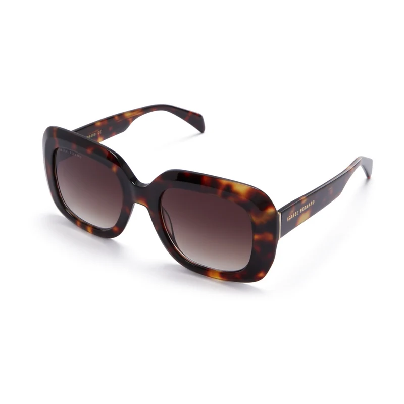 Isabel Bernard La Villette Rive Bruine Tortoise Vierkante Zonnebril IB400003-14-14