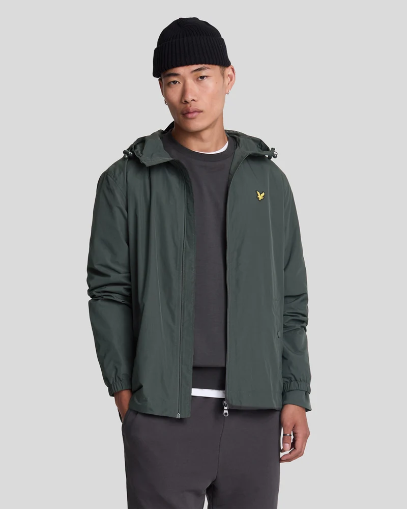 Lyle & Scott Waterbestendige herenjas met capuchon | Gunmetal