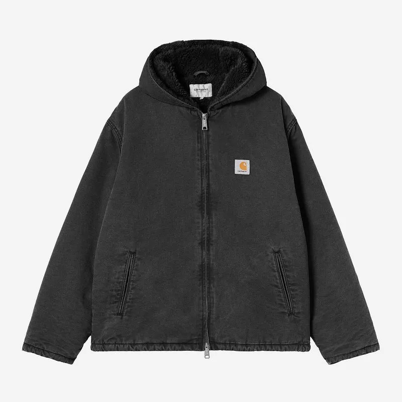 Carhartt WIP Heren Mitch-jas | Zwart, stoffig canvas