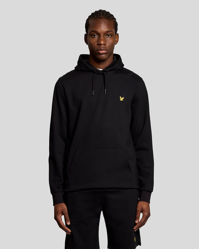 Lyle & Scott Lichtgewicht sportieve hoodie voor heren | Gitzwart