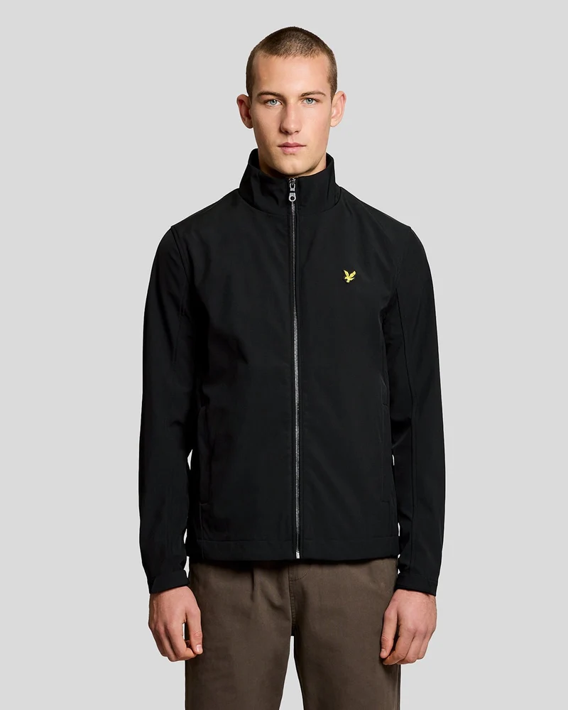 Lyle & Scott Heren softshelljack met mesh-achterkant | Gitzwart