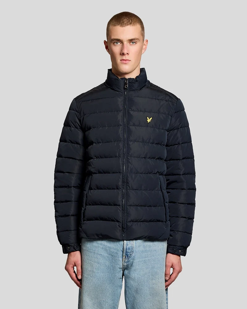 Lyle & Scott Gewatteerde herenjas | Donkerblauw