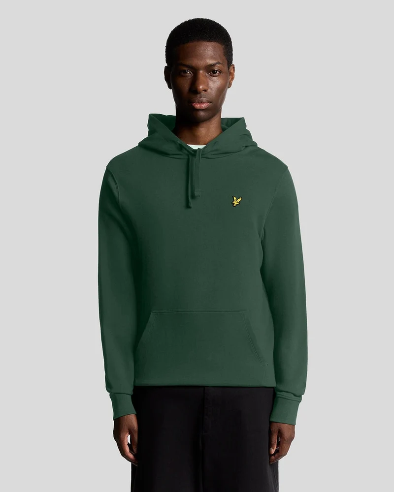 Lyle & Scott Hoodie van katoen met lusjes aan de achterkant voor heren | Donkergroen