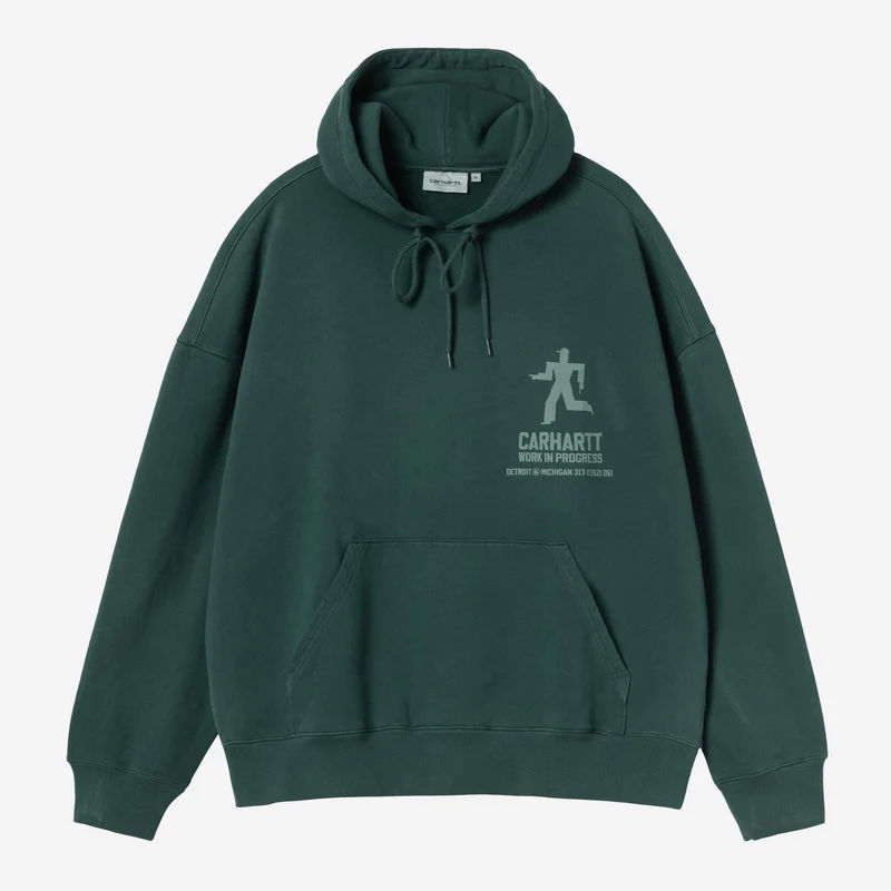 Carhartt WIP Heren Distance Sweat Hoodie | Donker dennensteen geverfd