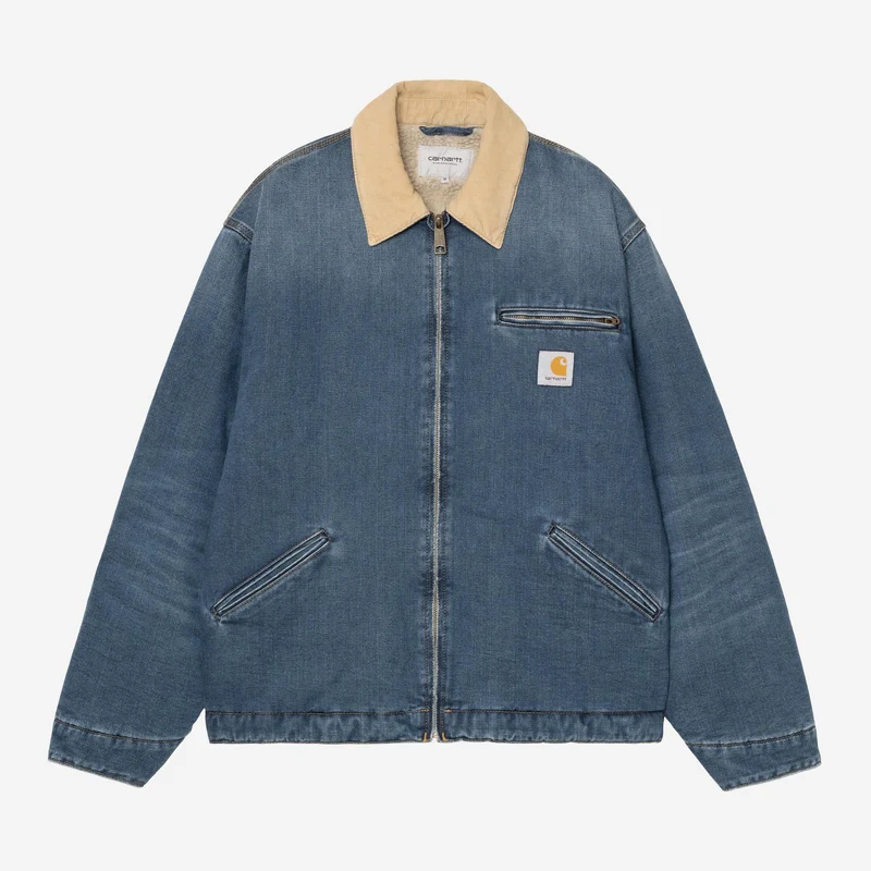 Carhartt WIP HEREN OG Detroit Maitland denimjack | Blauw / Stoffig Hamiltonbruin