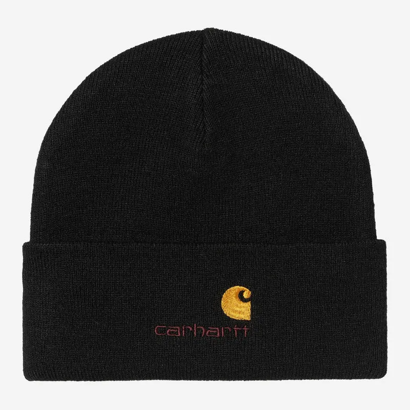 Carhartt WIP Unisex American Script Muts | Zwart