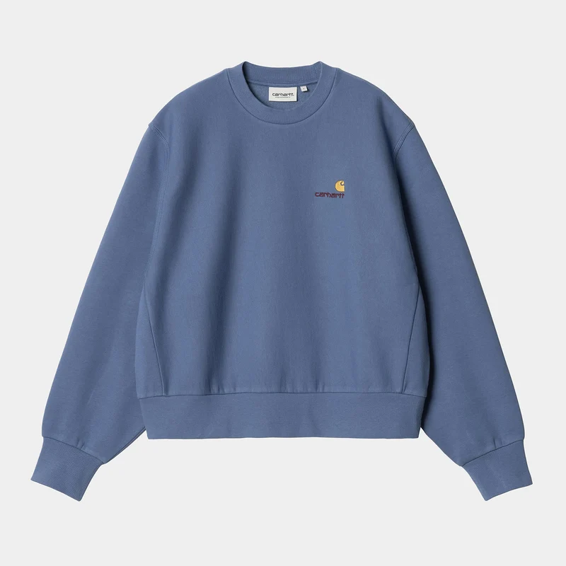 Carhartt WIP DAMES American Script Sweatshirt | Blauwe Iris