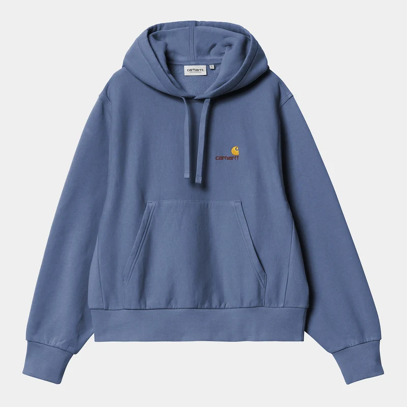Carhartt WIP DAMES American Script Sweatshirt met capuchon | Blauwe Iris