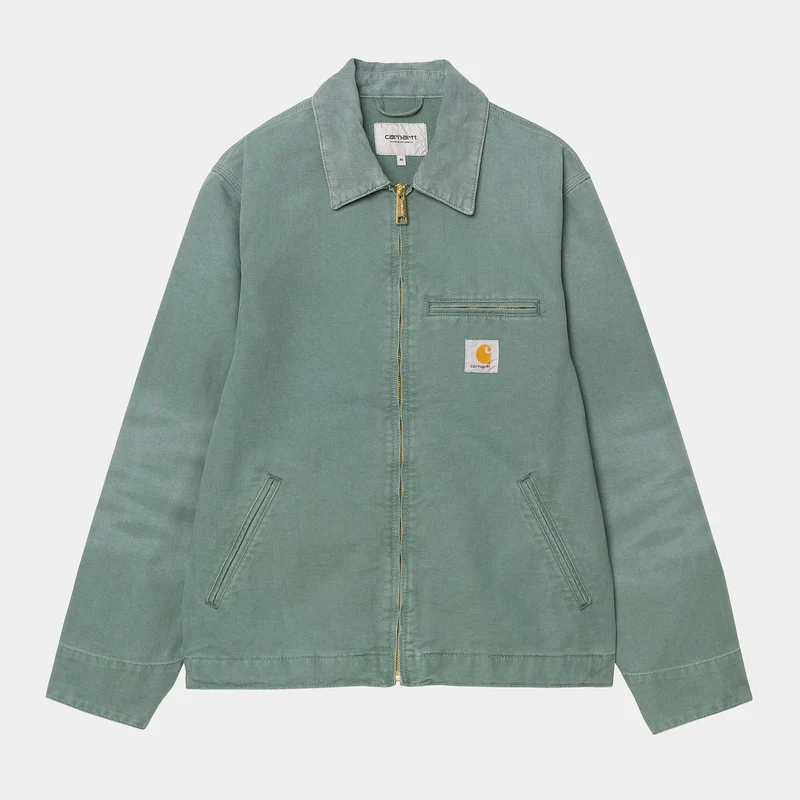 Carhartt WIP Heren Detroit Jack - Zilver Pine Stone Canvas