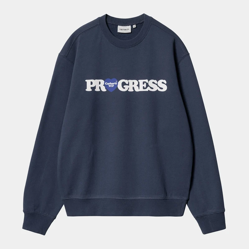 Carhartt WIP Heren I Heart Progress Sweat Top - Blauw