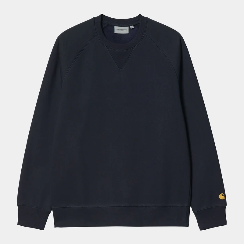 Carhartt WIP Chase sweattop voor heren - donker marineblauw / goud