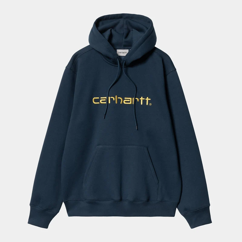 Carhartt WIP HEREN Carhartt Hoodie - Inkt / Lucht Geel