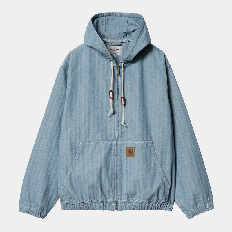 Carhartt WIP Heren Menard Jack - Blauw Gespoeld