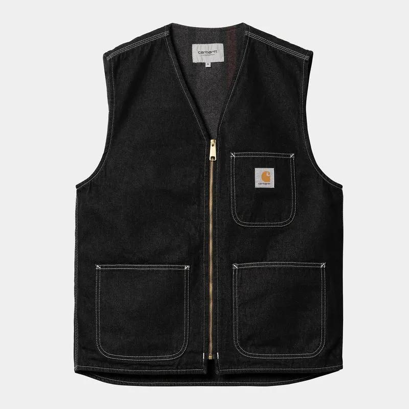 Carhartt WIP Heren Chore Vest - Zwart, één wassing